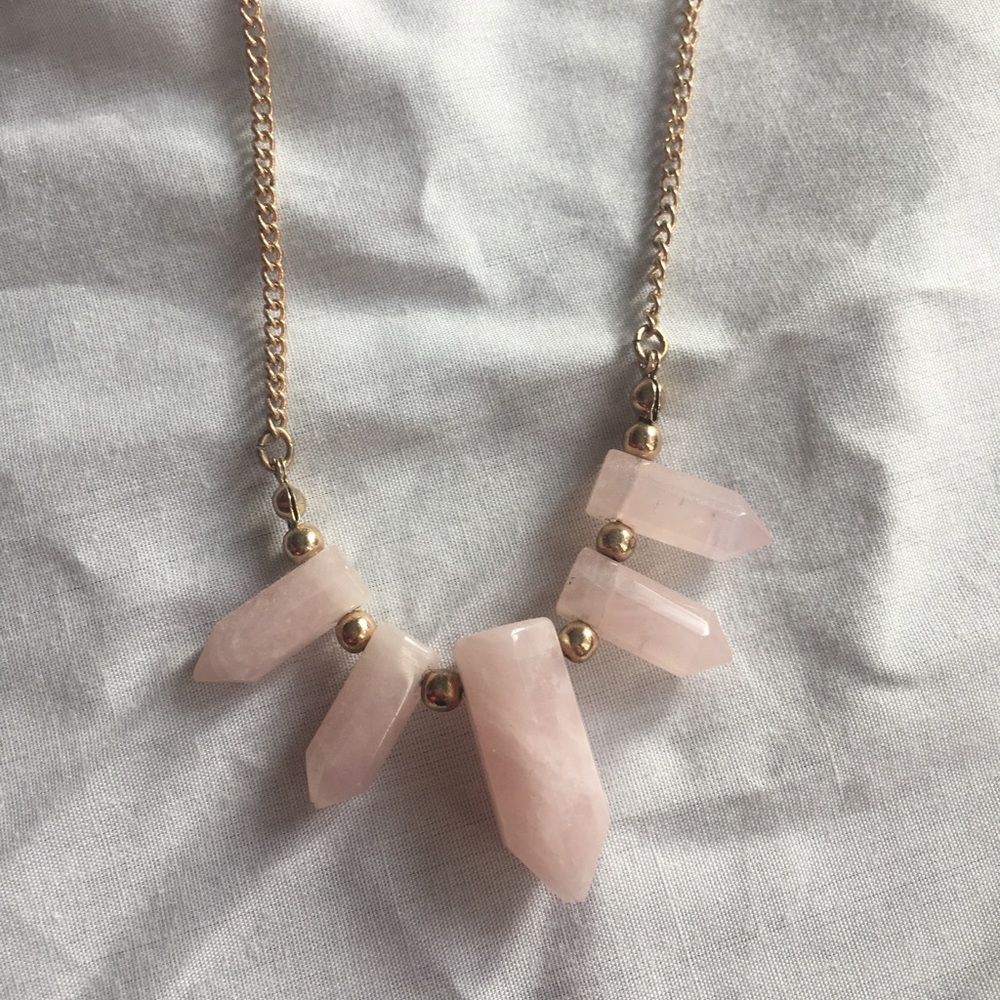 Rose quartz necklace